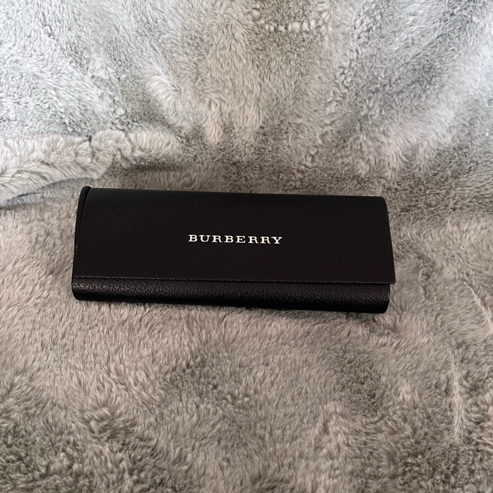 Burberry Black Leather Glasses Case